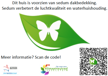 Sedum OK! huisnummerbordje